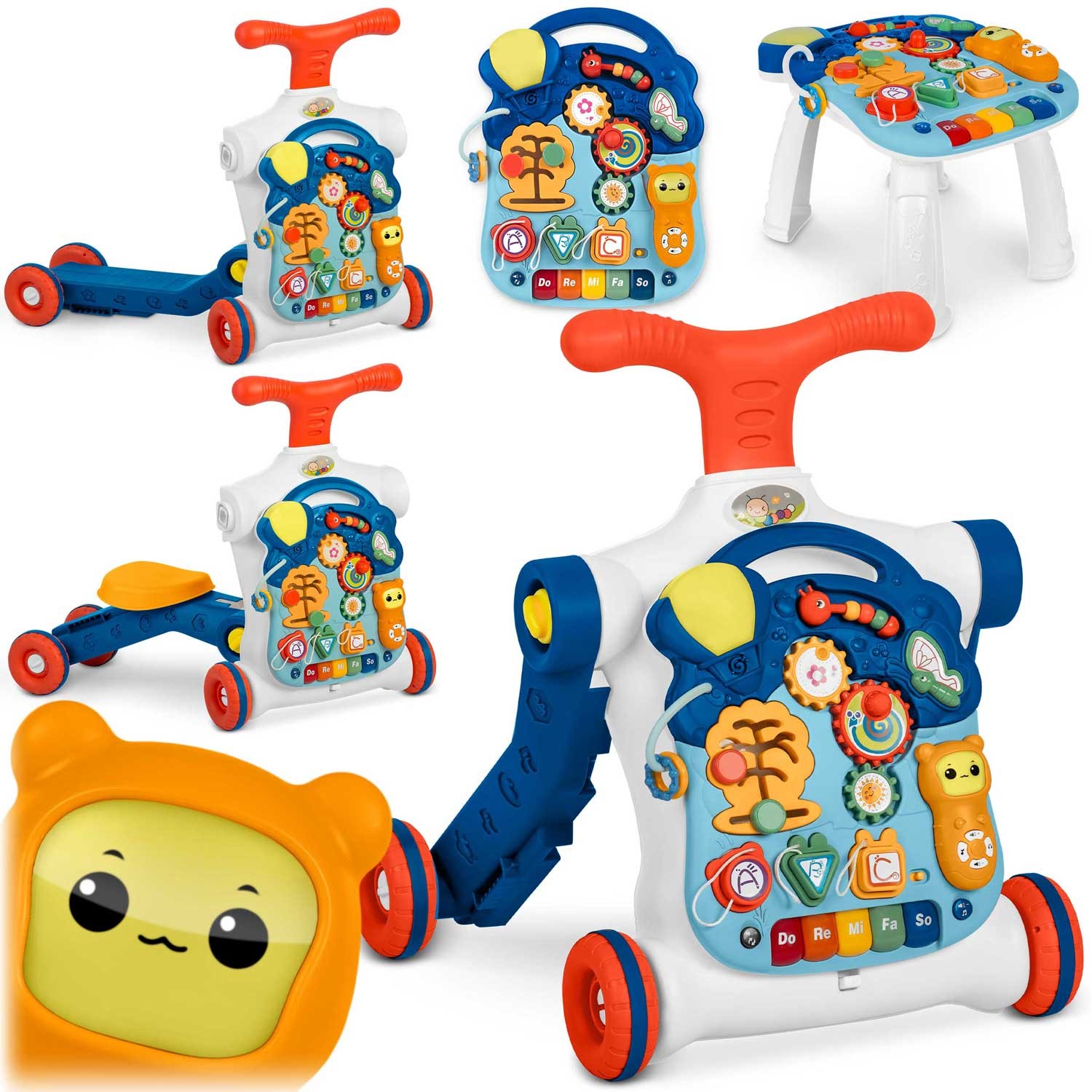 Ricokids 4-in-1 -opetuspöytä, sininen, 781900