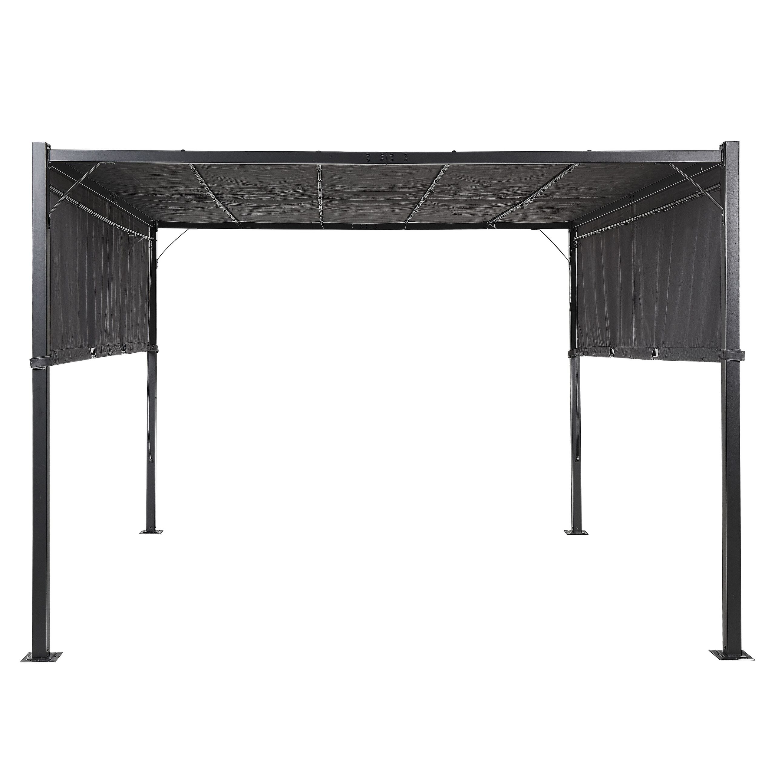 Paviljonki LED-valo PARGA 310 cm 310 cm Metalli Tummanharmaa