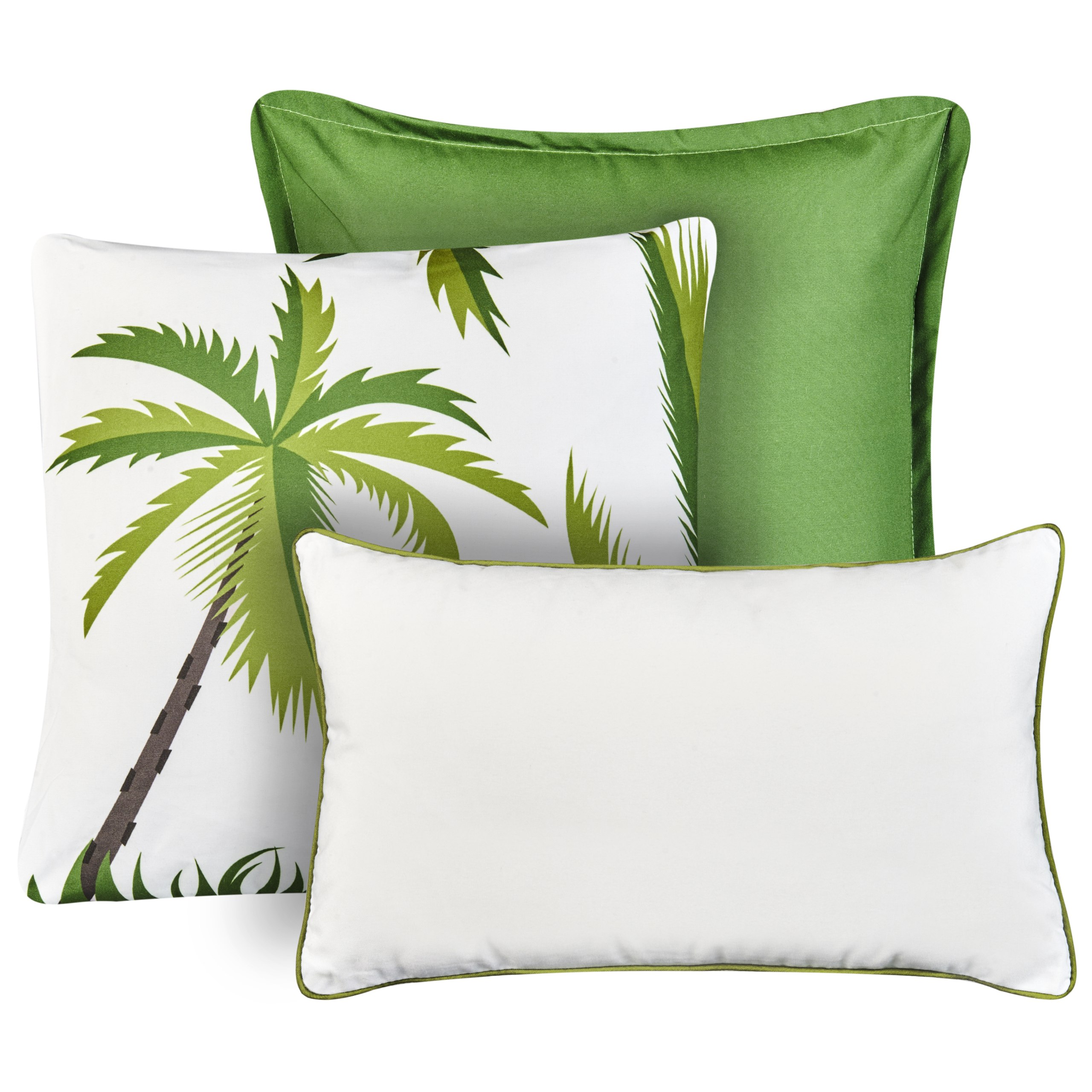 Ulkotyynysetti 3 kpl SEASIDE Kasvikuvio Vihreä