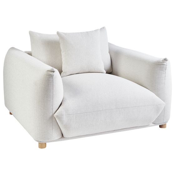 Nojatuoli LUVOS kangas Luonnonvalkoinen