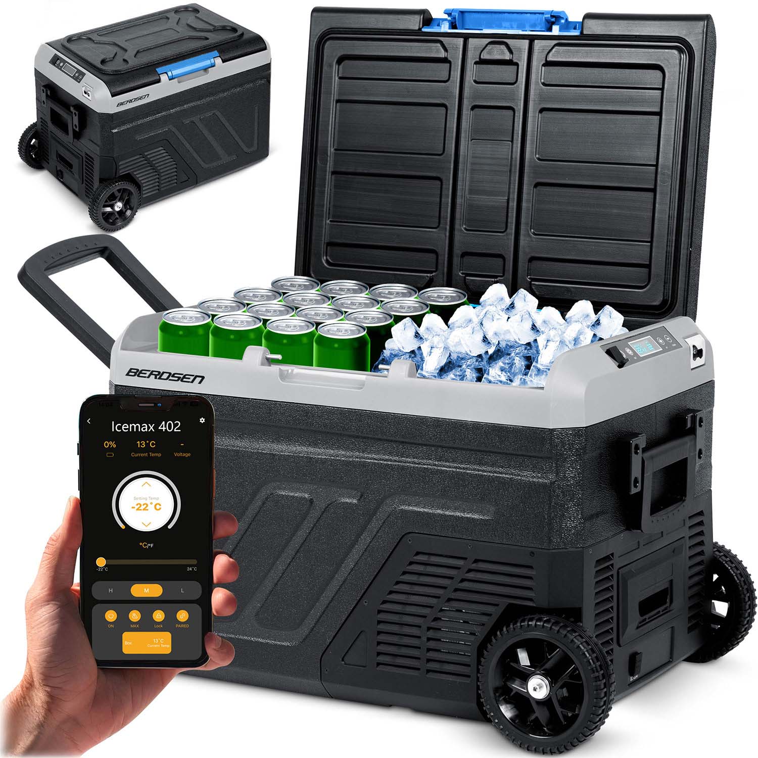 Berdsen Icemax 402 40 litran kompressorimatkajääkaappi - musta