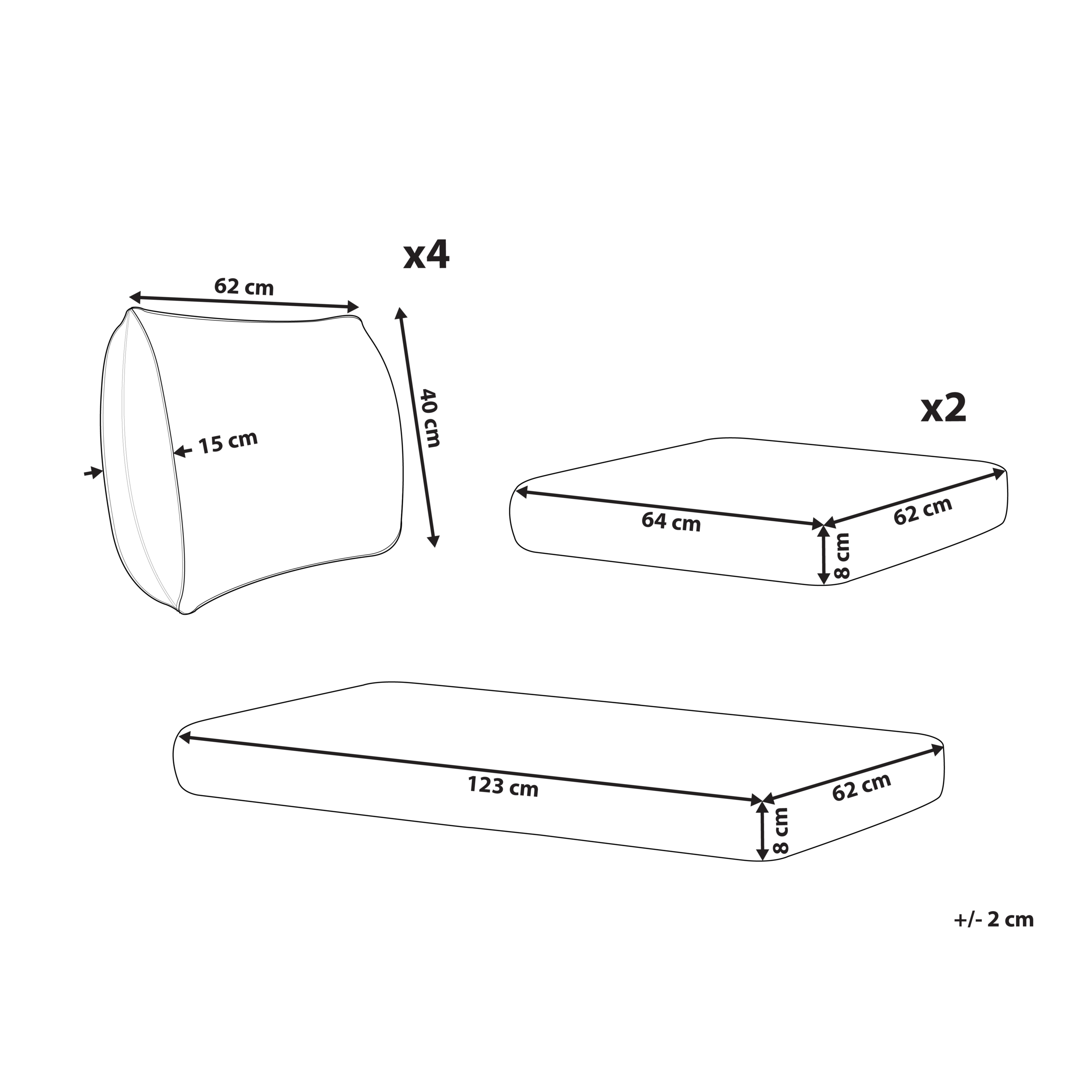 Ulkotyynyjen päällissetti CORINTH  Beige