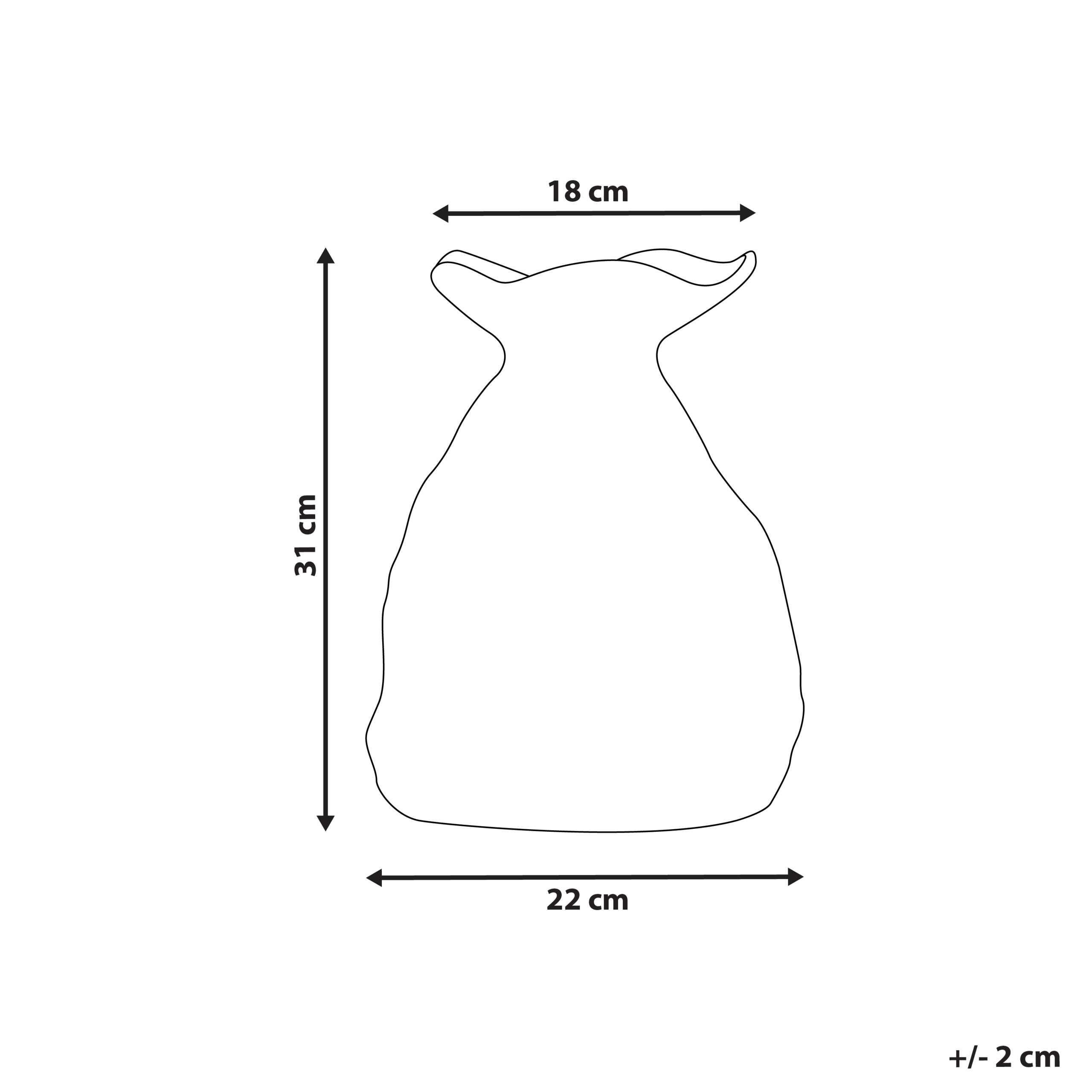 Kukkamaljakko COONTAIL 31 cm Kivitavara Musta