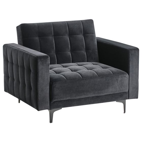 Nojatuoli ABERDEEN sametti Musta