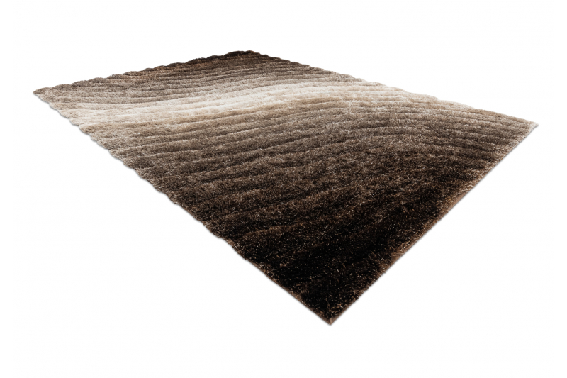 Matto moderni FLIM 006-B2 m, aallot - Rakenteellinen ruskea 120x160 cm