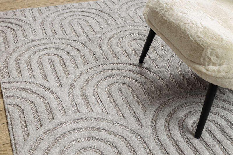 Matto SANTO STRING SIZAL 0537 geometrinen harmaa 180x270 cm