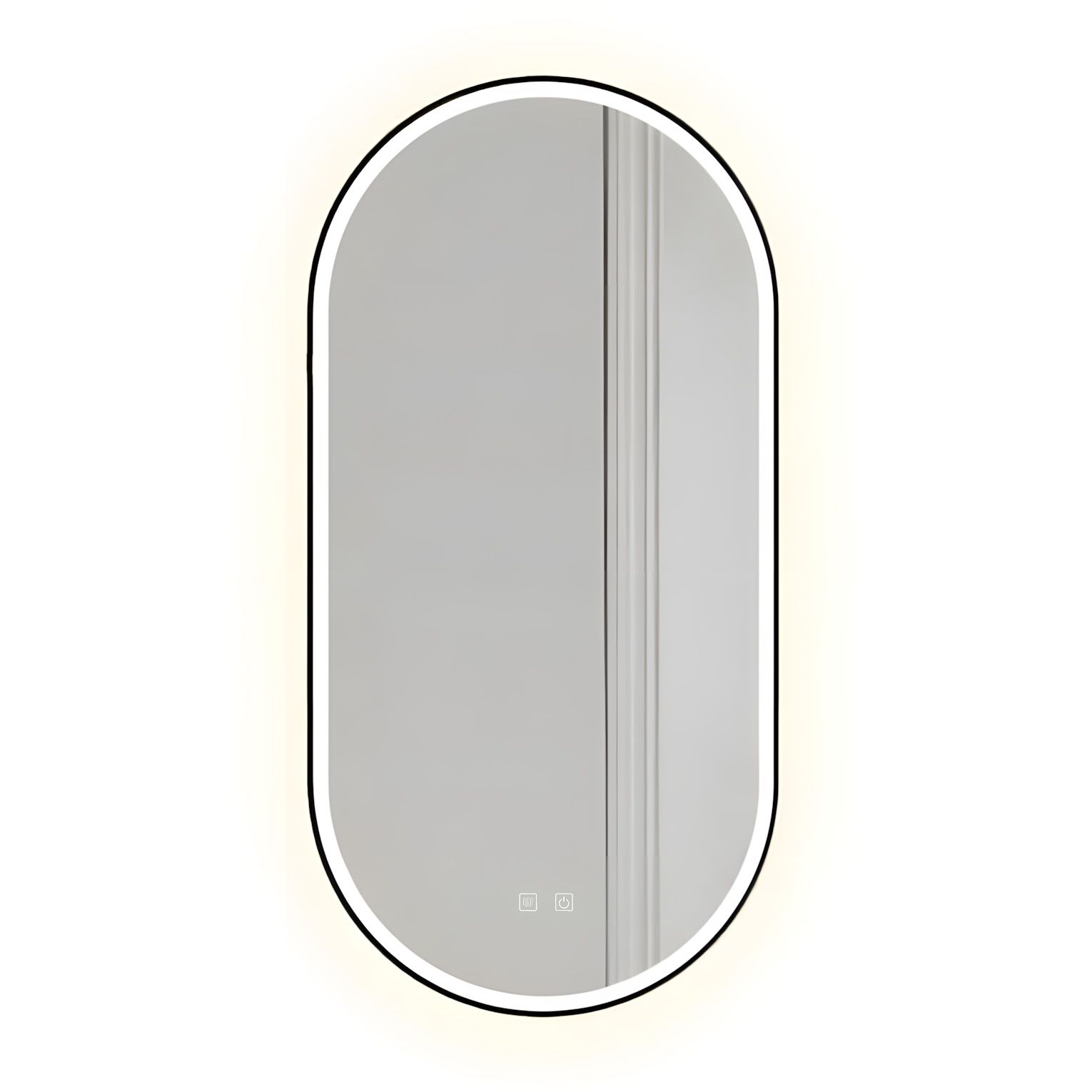 REA peili LED OVL 50x100 Musta, 100x50x100cm