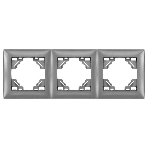 Toolight Kolmiosainen kehys pistorasioille OSTE JNH015-3F Harmaa 1, 1x22, 5x8, 4cm