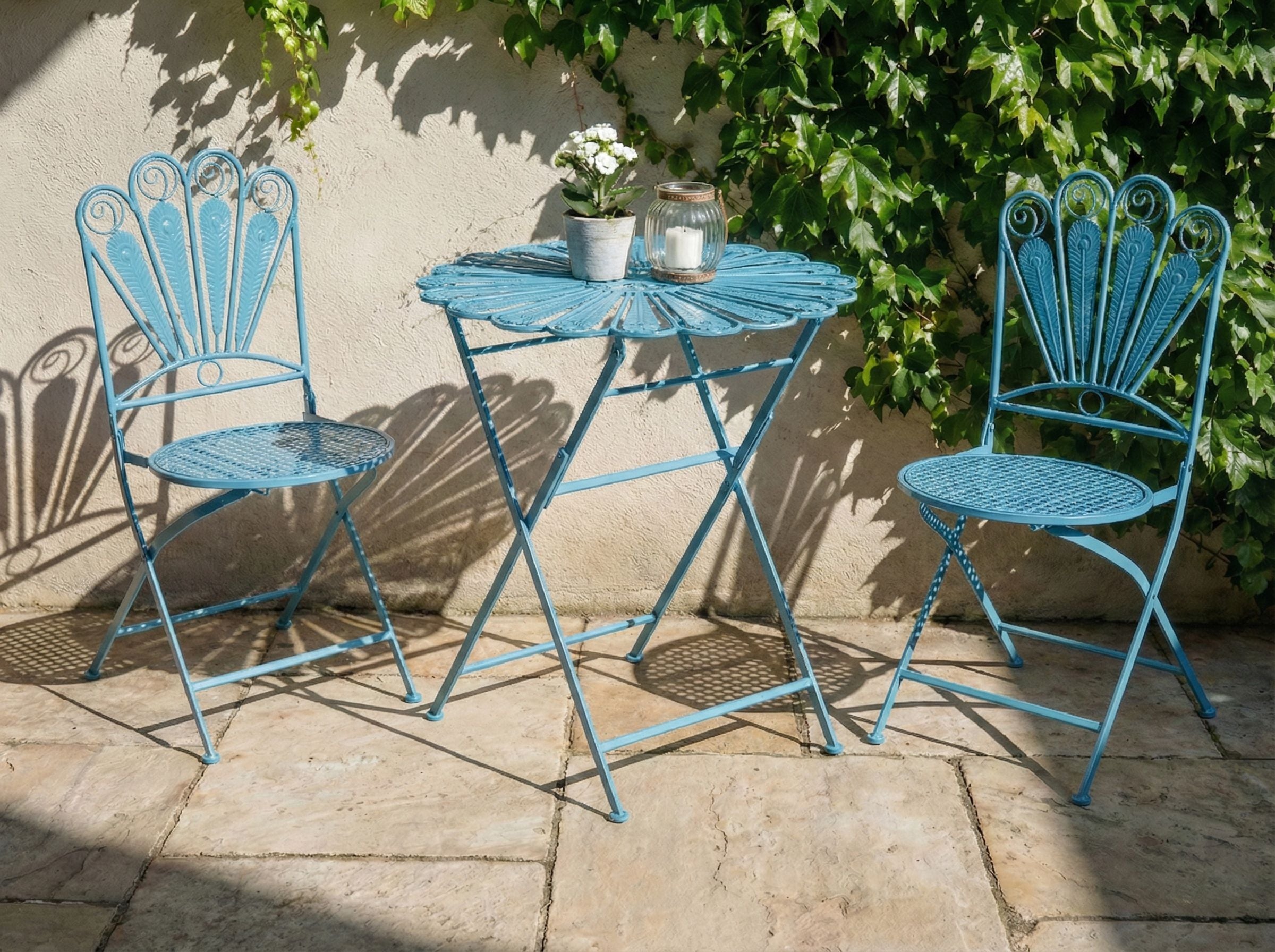 Bistropöytä PAVIA 71 cm 71 cm Metalli Sininen