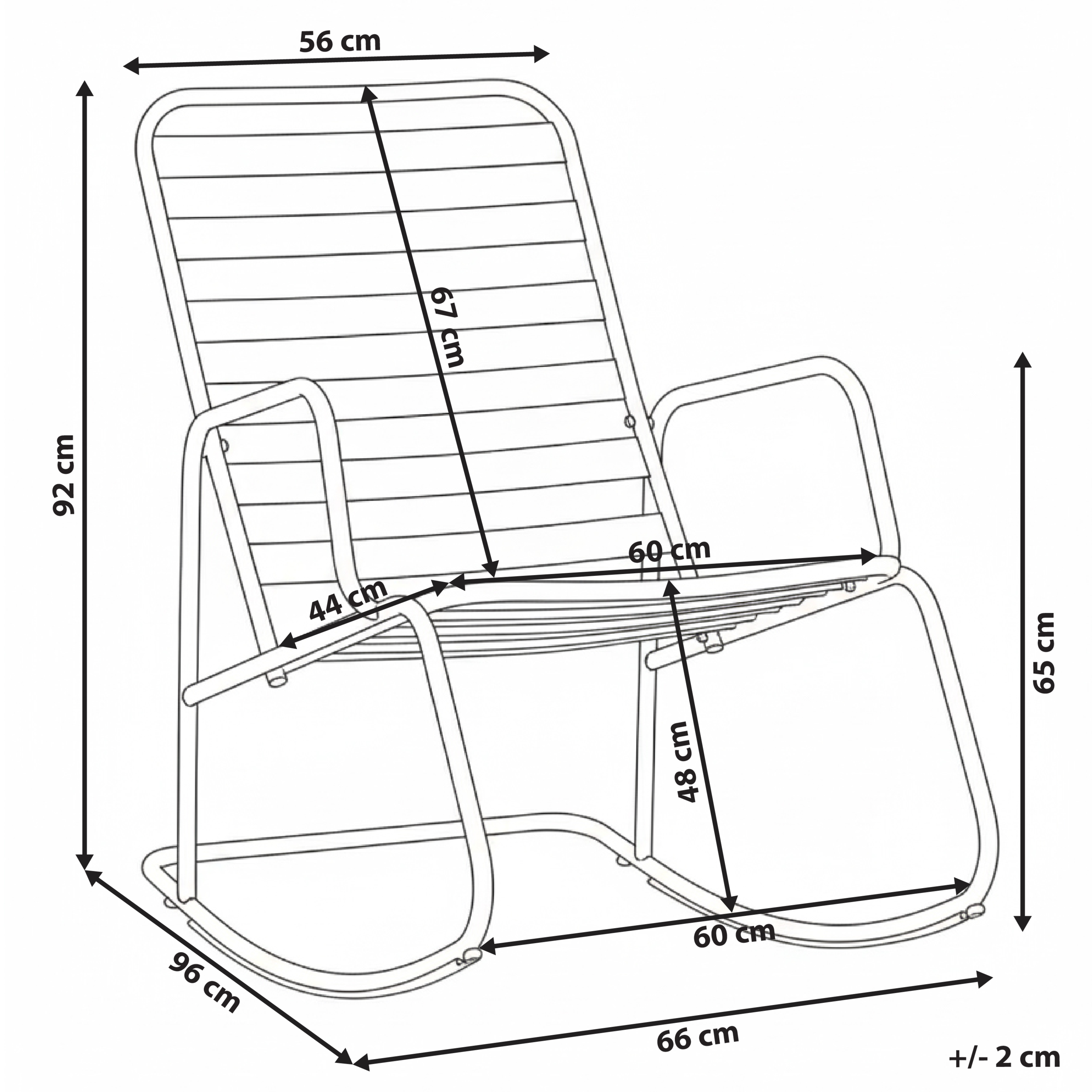 Ulkokeinutuoli TURI metalli Vaaleansininen