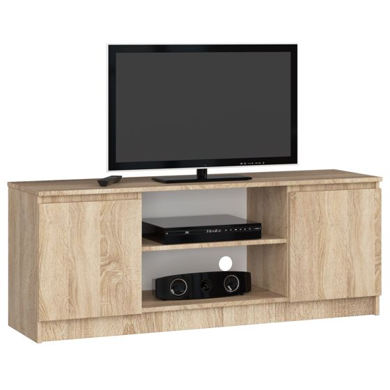 Akord TV-taso 2 Ovet 1 Hylly Sonoma-tammi 140x40x55