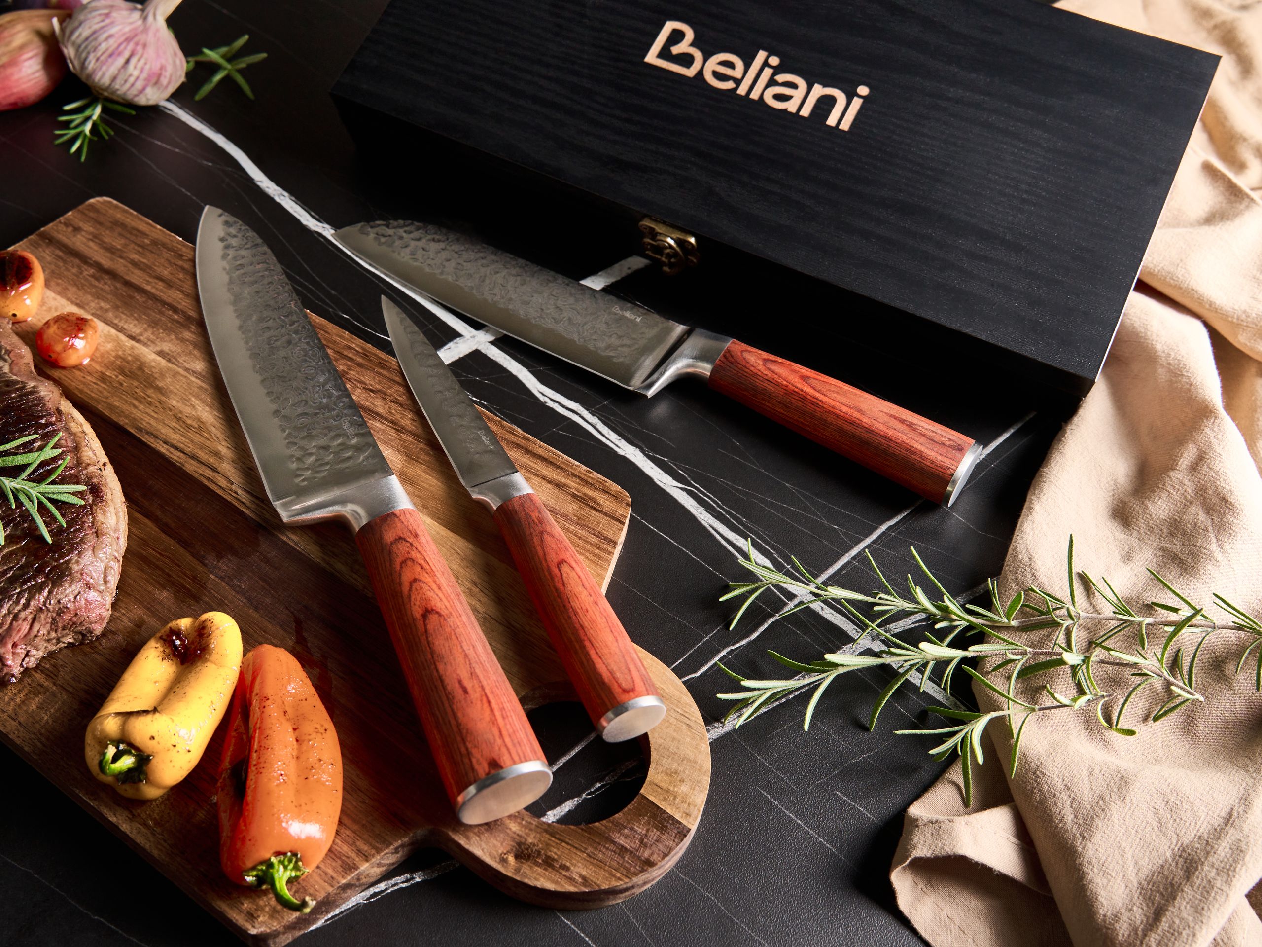 Veitsisetti 3 kpl KASHIWA Ruskea