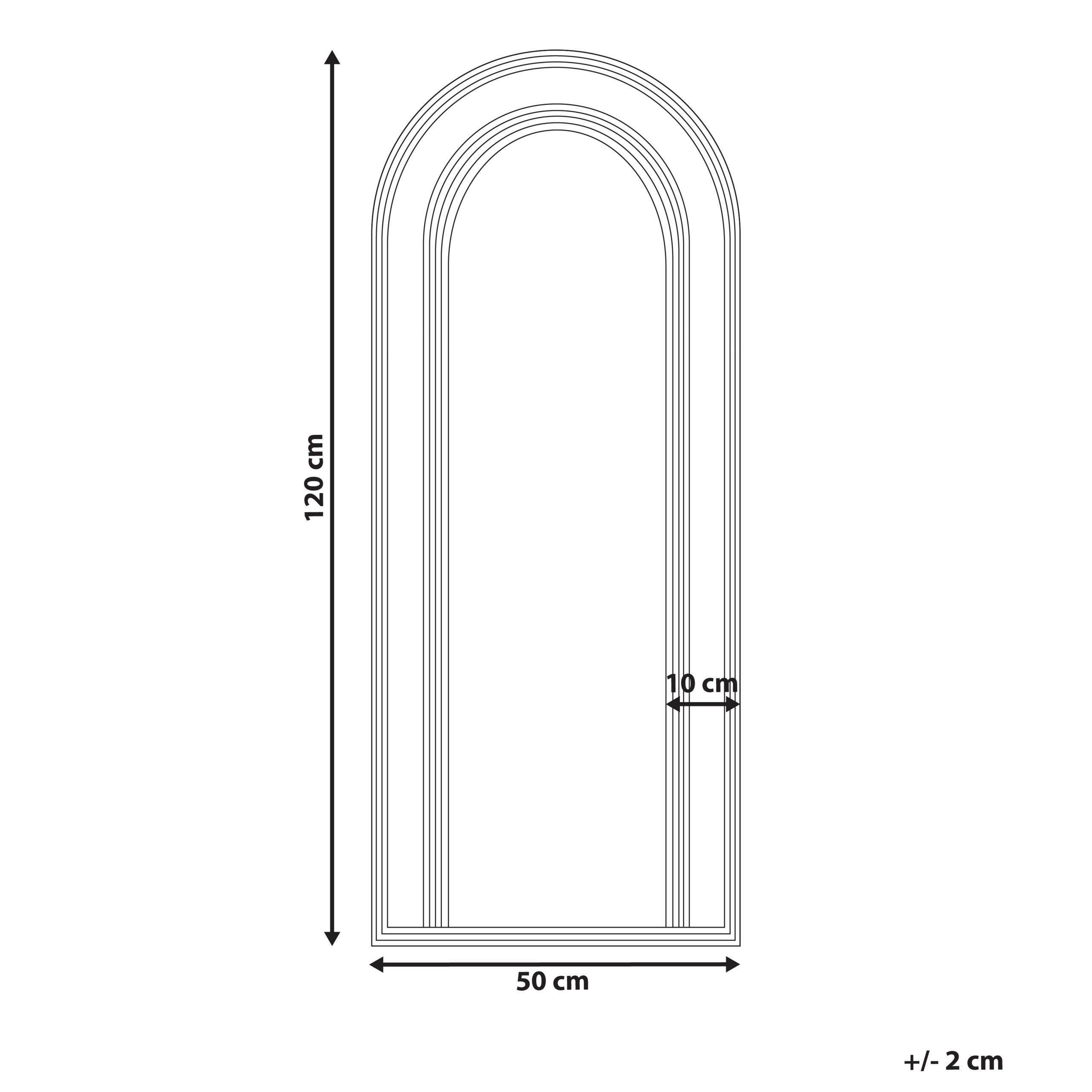 Seinäpeili FRANEY 50 cm 120 cm Rottinki Luonnonväri