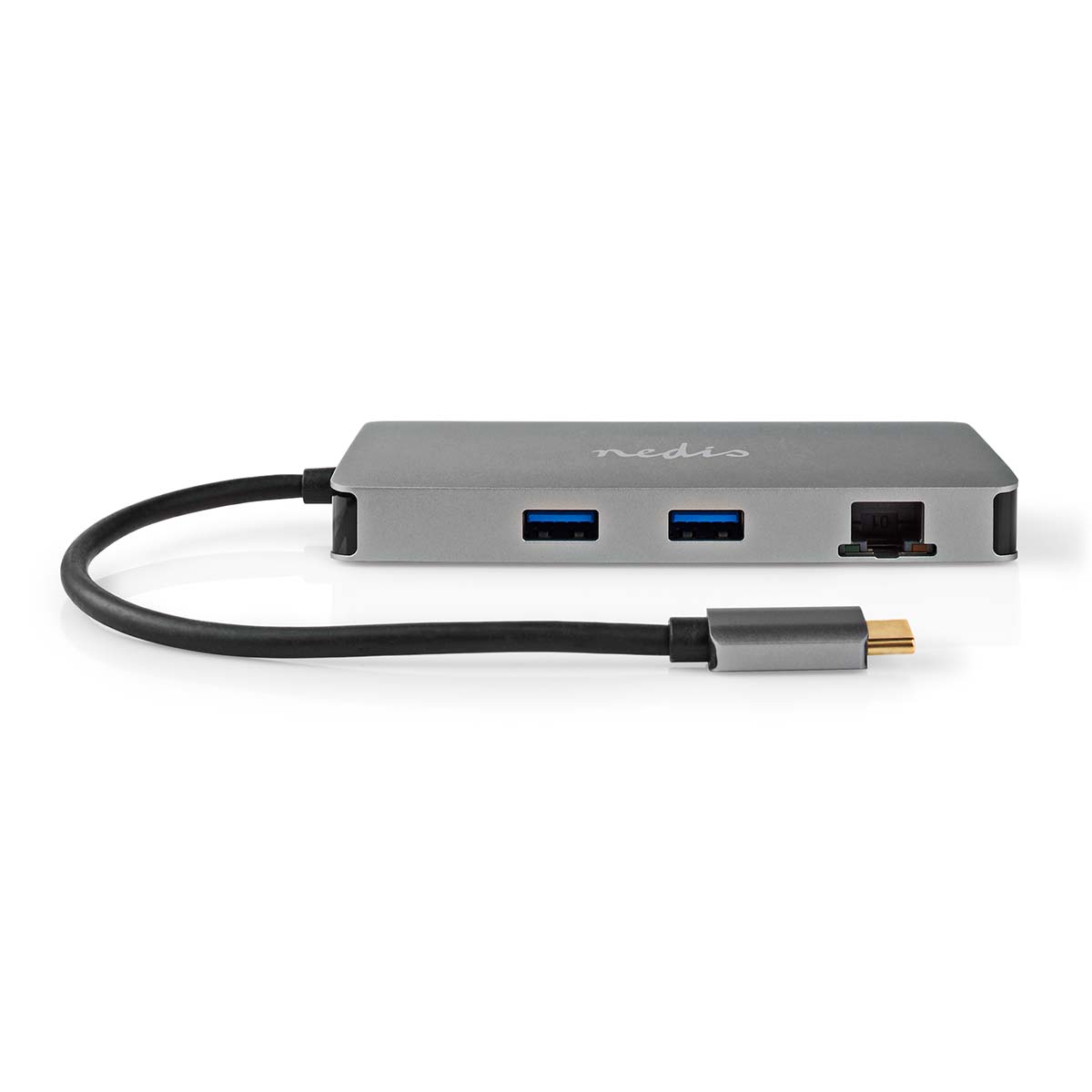 Hub USB-C RJ45/3USB-A/Micro SD/USB-C PD 3.0/2HDMI 4K 5Gbps 0.2m