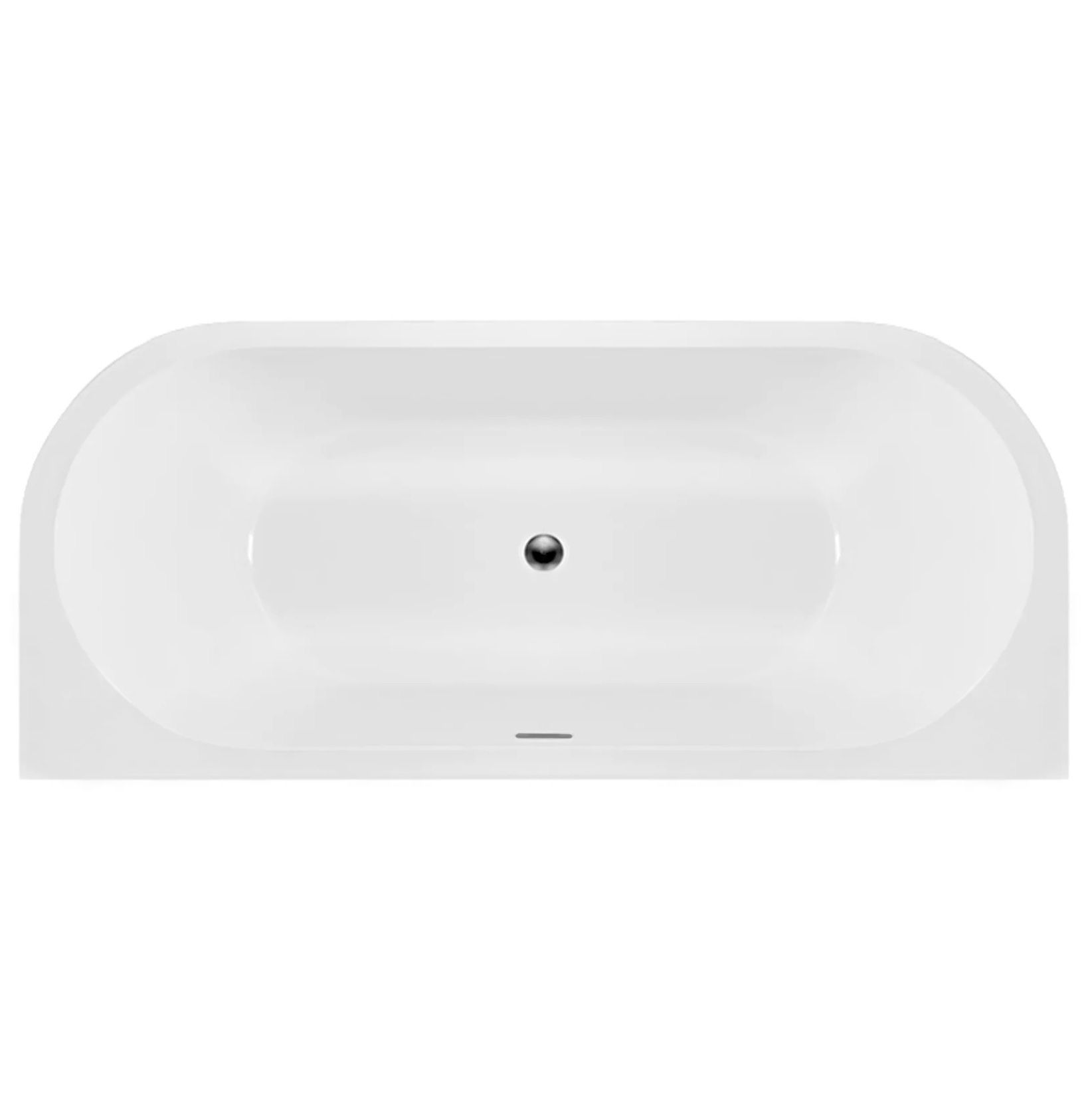 REA Seinän Viereen Asennettava Amme CAPRI 150cm valkoinen, 150X75X58CM