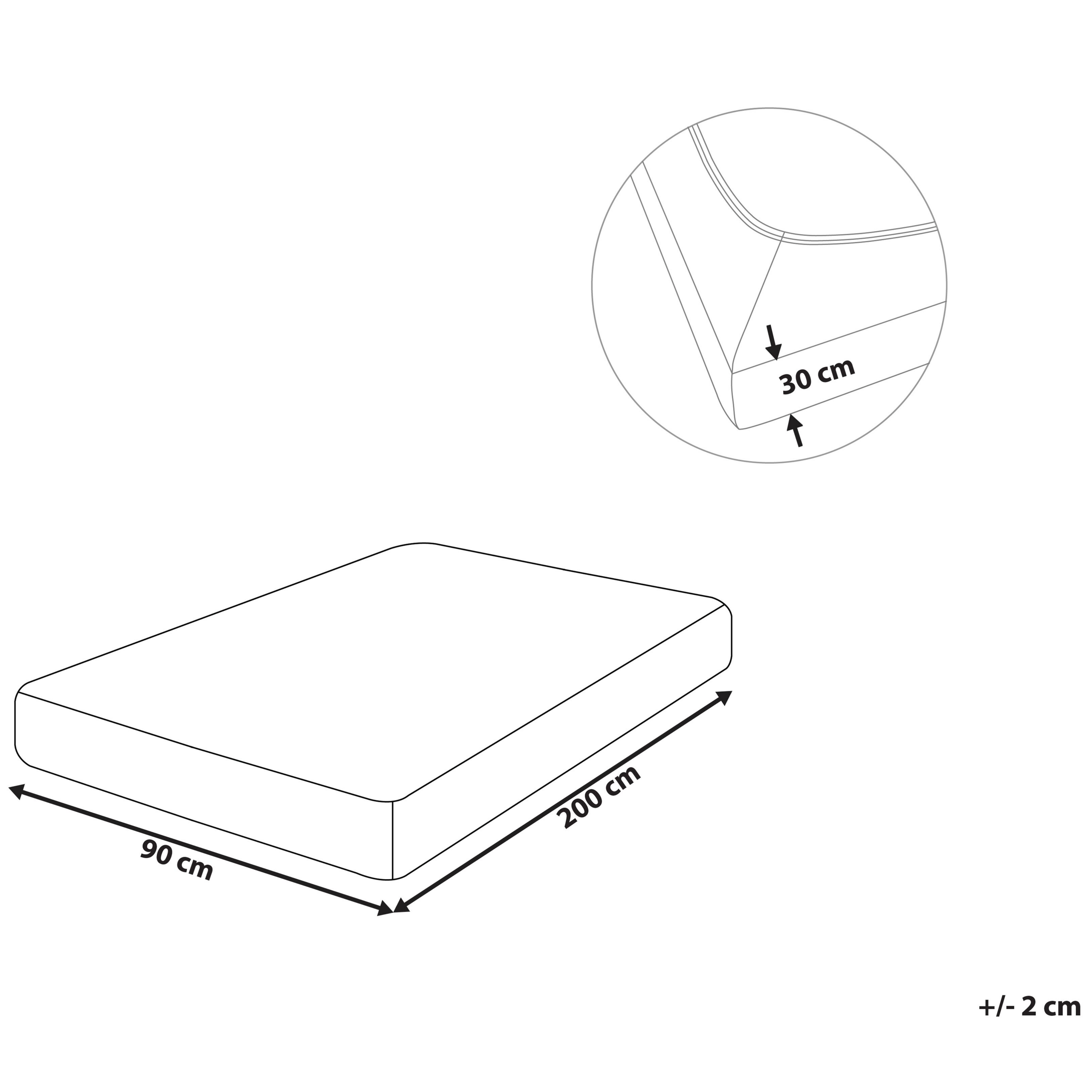 Muotoonommeltu lakana JANBU puuvilla 90 x 200 cm Oranssi