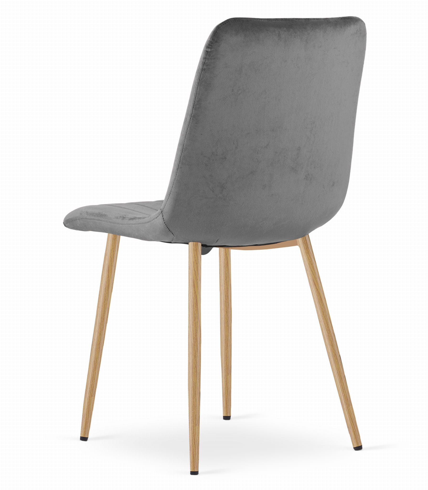 LAVA-tuoli - tummanharmaa sametti / puunväriset jalat x 1