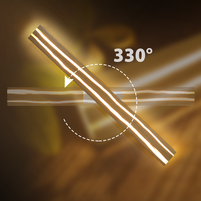 NETTLIFE LED-seinävalaisin puu, 80 cm, 13 W lämmin valkoinen 3000 K, nykyaikainen (lamput sisältyvät)
