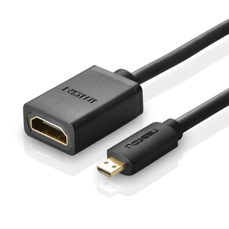 HDMI - micro HDMI -sovitinkaapeli 20 cm musta
