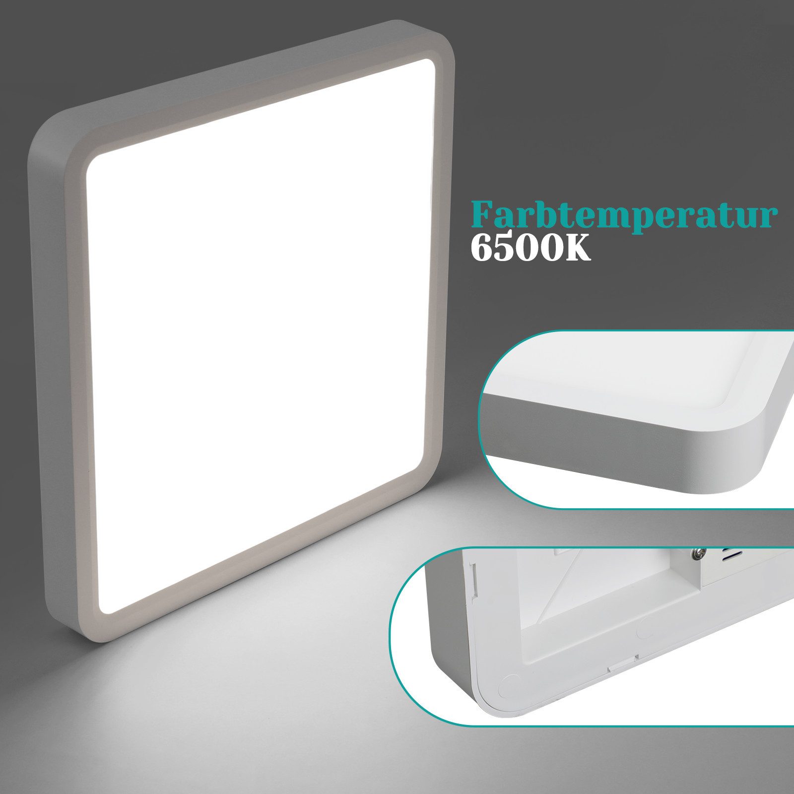 NETTLIFE LED - kattovalaisin,23CM,valkoinen,18W,6500K