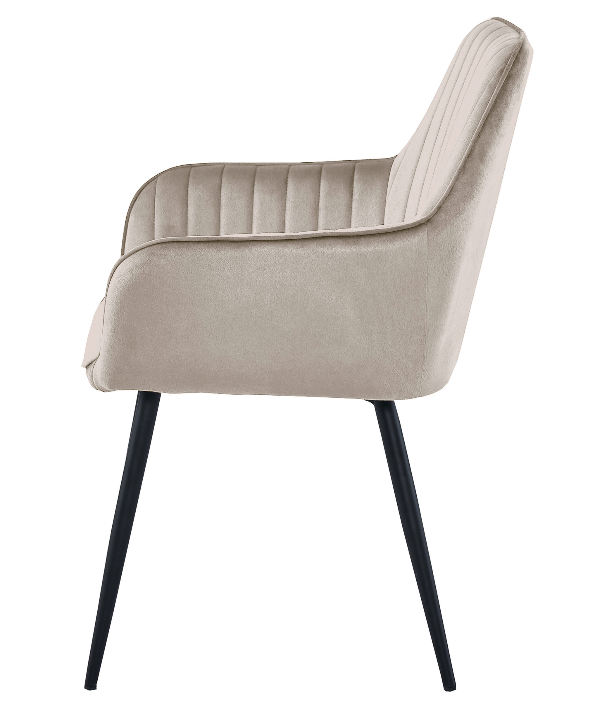 Tuoli - Leobert - SOLDEN - sametti tumma beige/mustat jalat - 56,5x60,5x83,5 cm