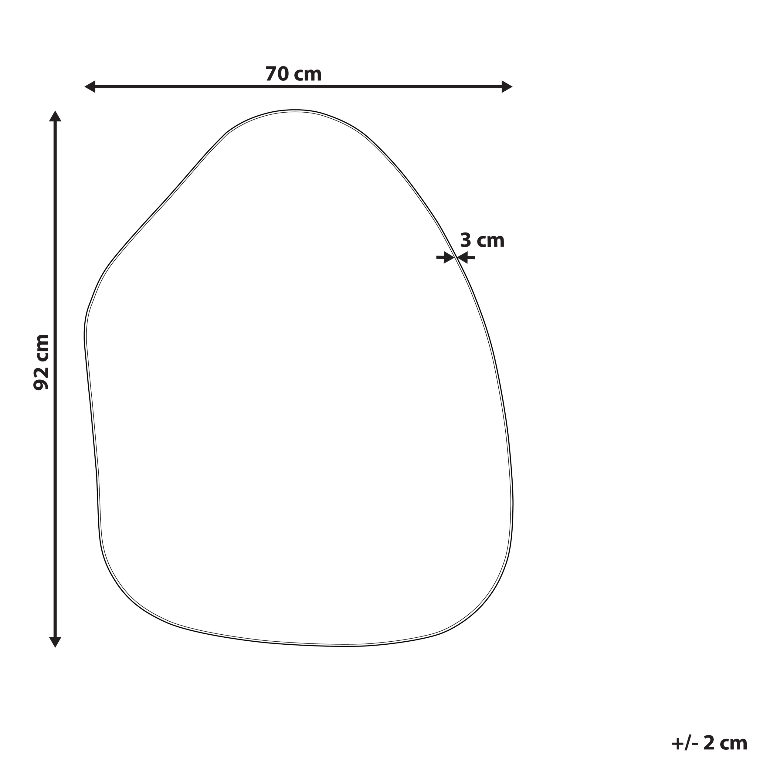 Seinäpeili PUTEAUX 70 cm 92 cm Metalli Kulta