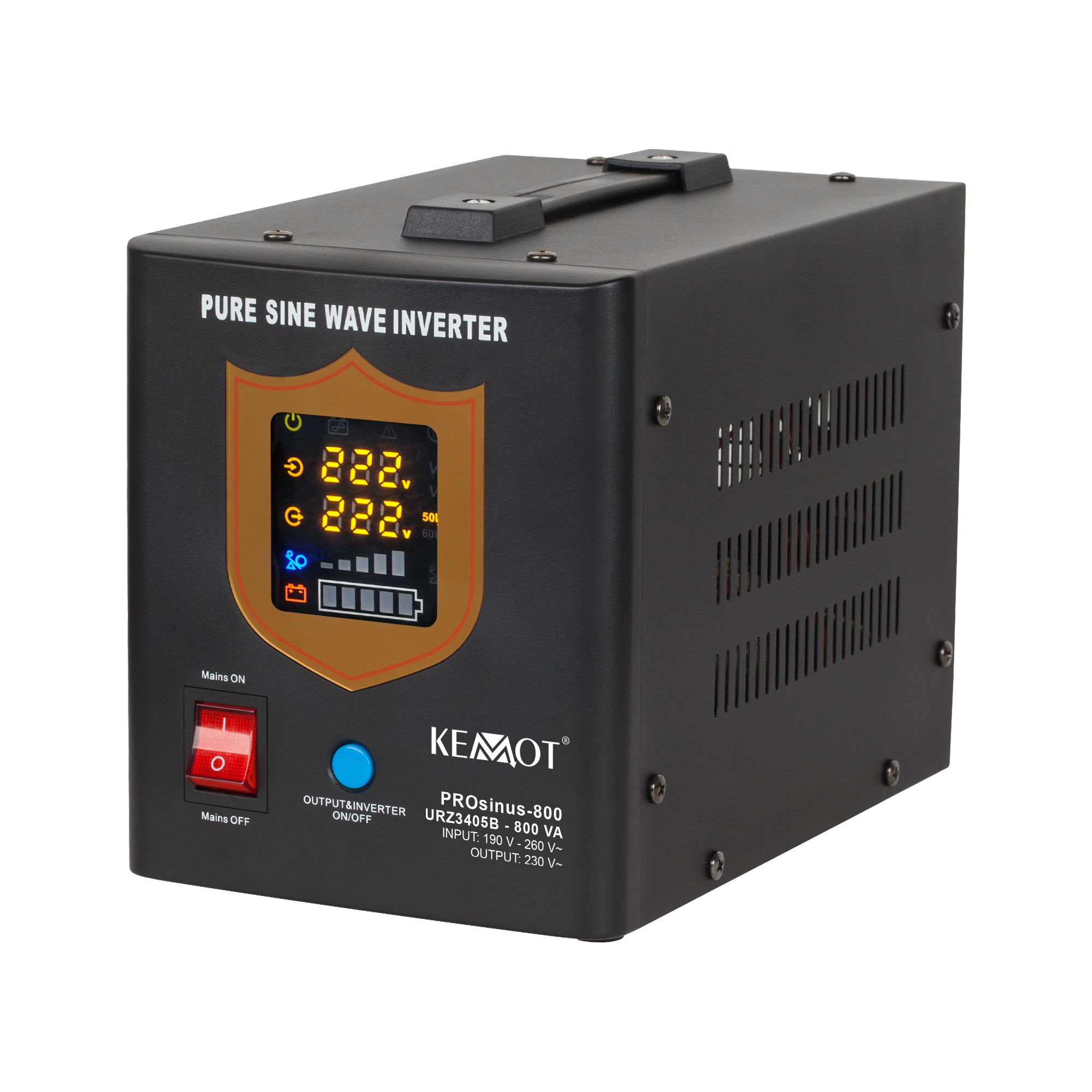 Kemot PROsinus 800 12V/230V UPS-hätävirtalähde