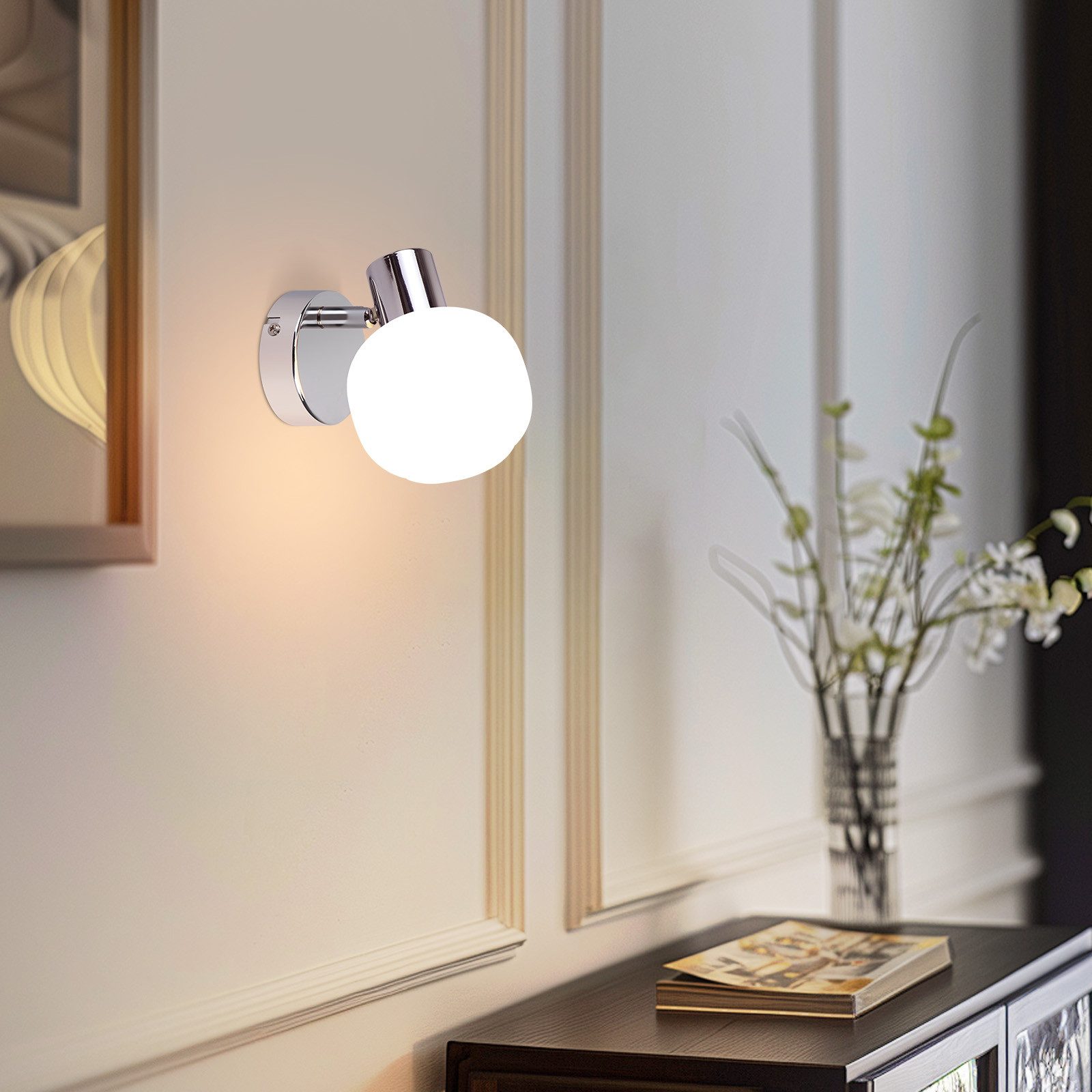 NETTLIFE valkoinen kattokohdevalaisin E14 vintage - lasivarjostin sisätiloihin moderni kohdevalaisin makuuhuoneeseen, olohuoneeseen