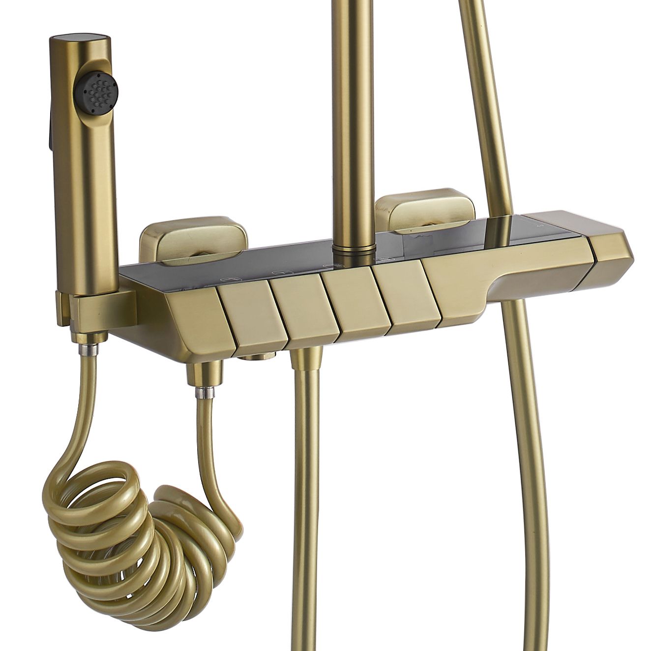 REA suihkusetti ROB THERMOSTAT harjattu kulta, 37,5X33X115CM