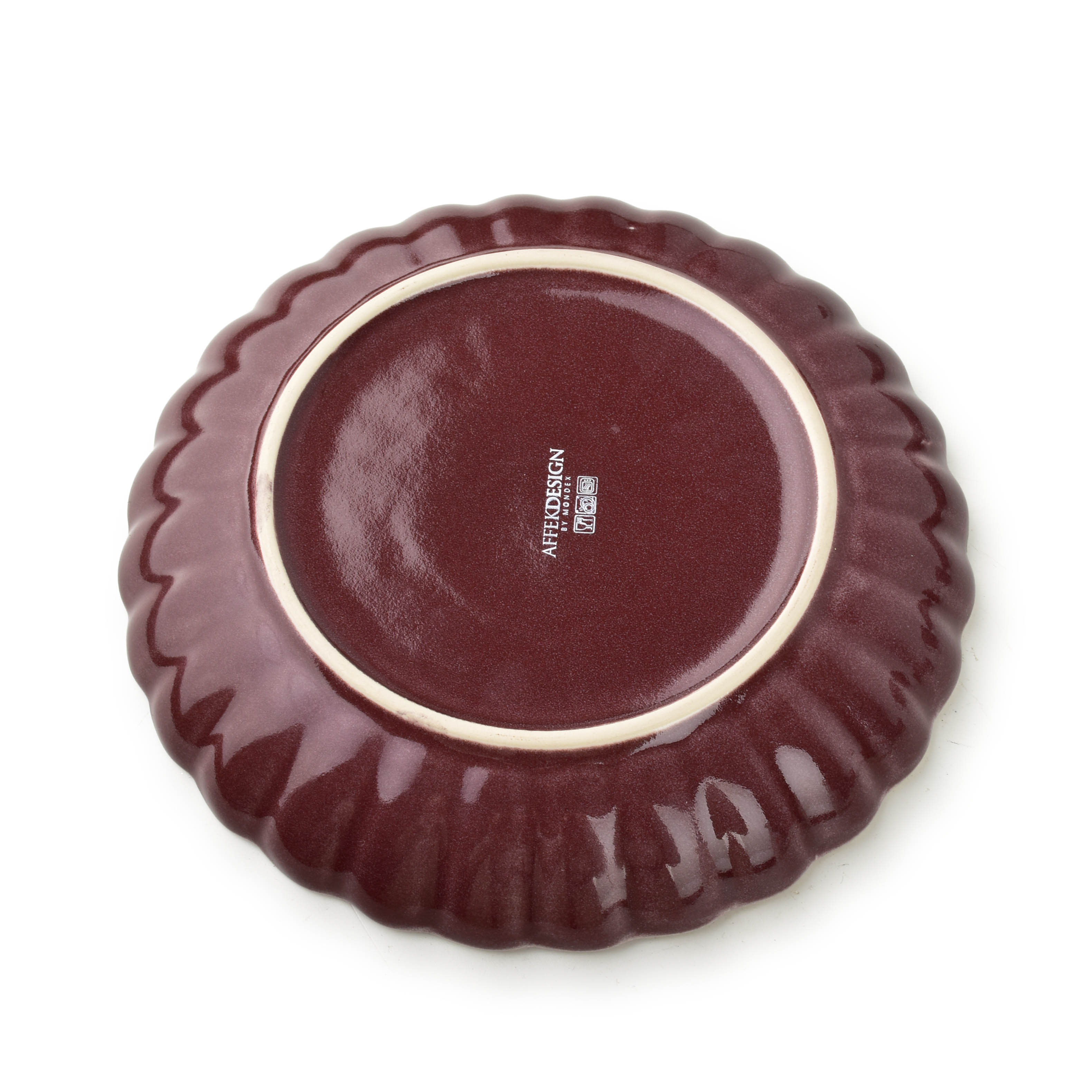 Jälkiruokalautanen posliini AFFEKDESIGN Evie 20,5x3cm viininpunainen 1kpl
