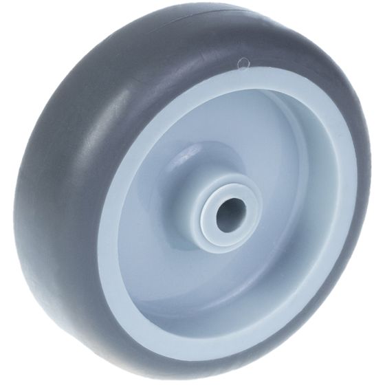 75 mm:n pyörä, jossa on harmaa TPR-kumi ja polypropeeninen ydin