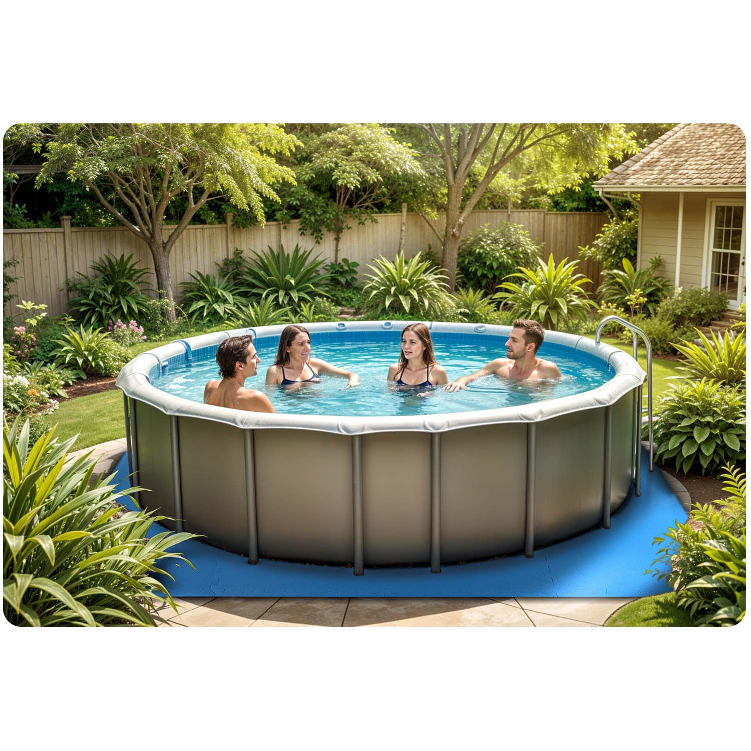 Vaahtomuovimatto uima-allaspalapeliin 50 x 50 cm 8 palaa