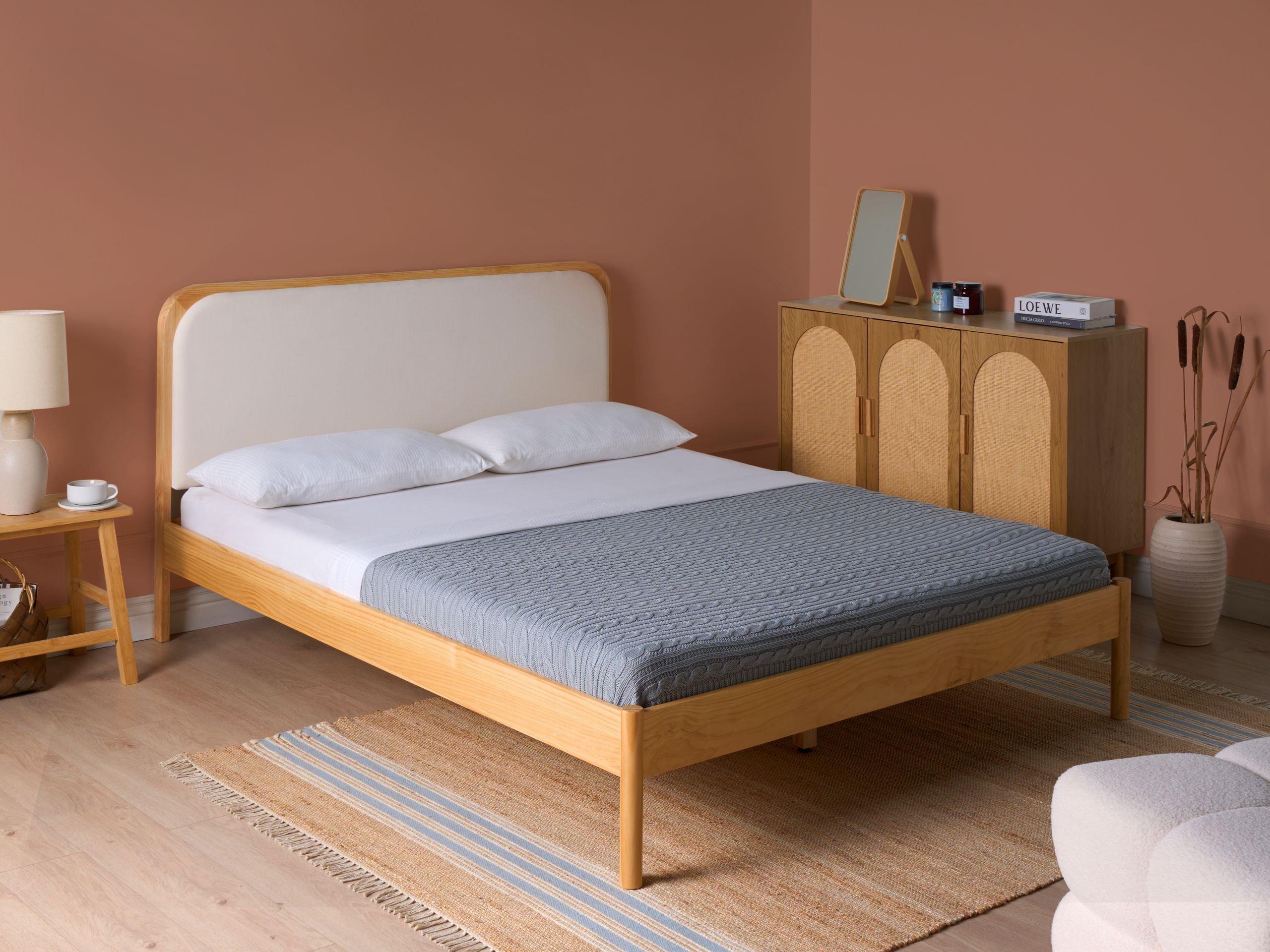 Sänky mänty DOSCHES 160 x 200 cm Vaaleanruskea