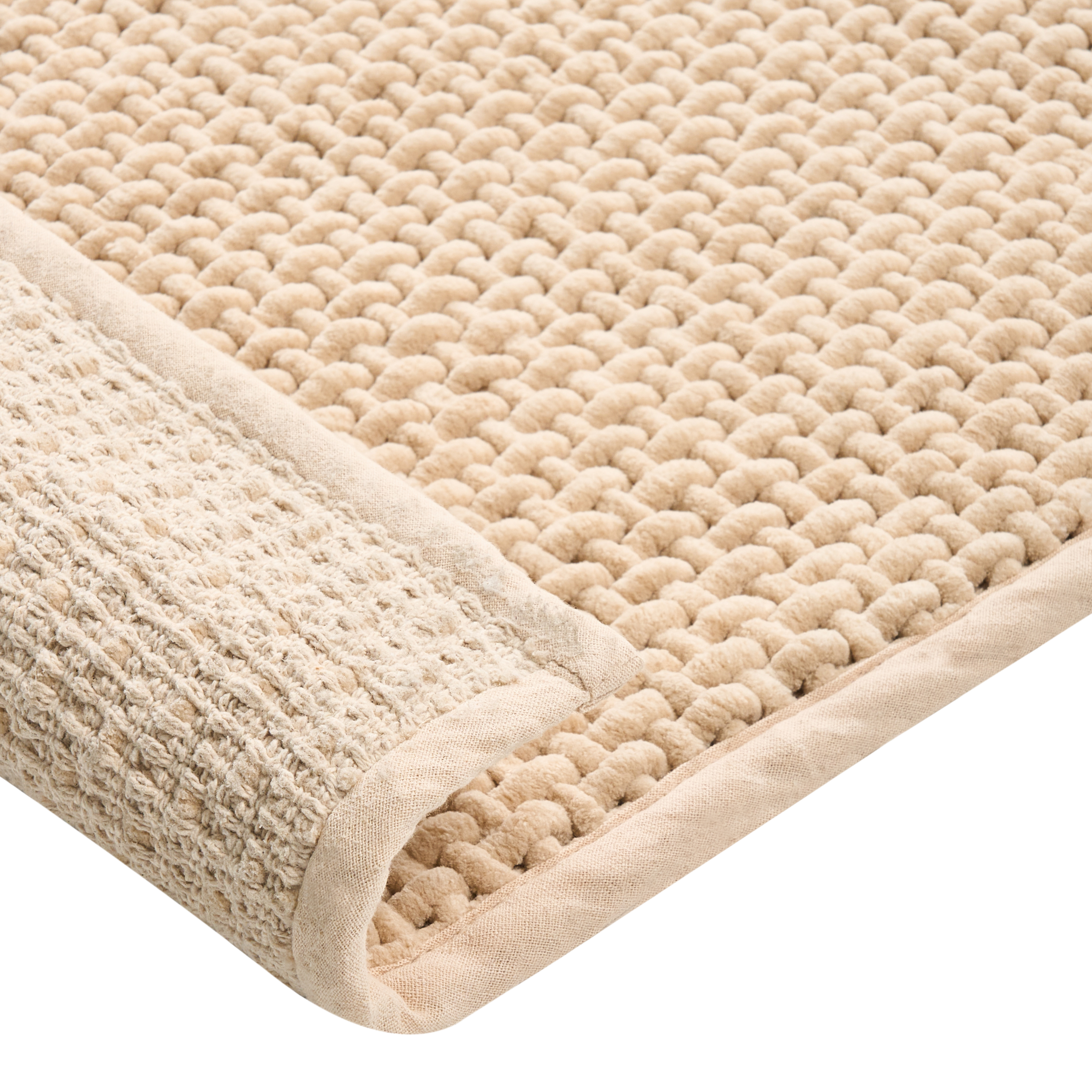Kylpyhuonematto KARAD Beige 60 x 90 cm puuvilla