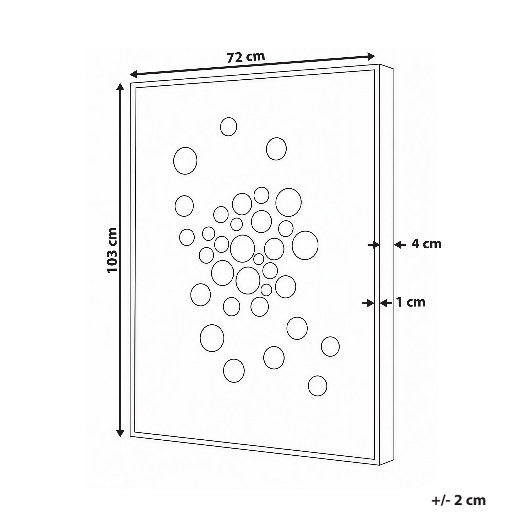 Seinäkoriste BANTRY 103 cm Valkoinen