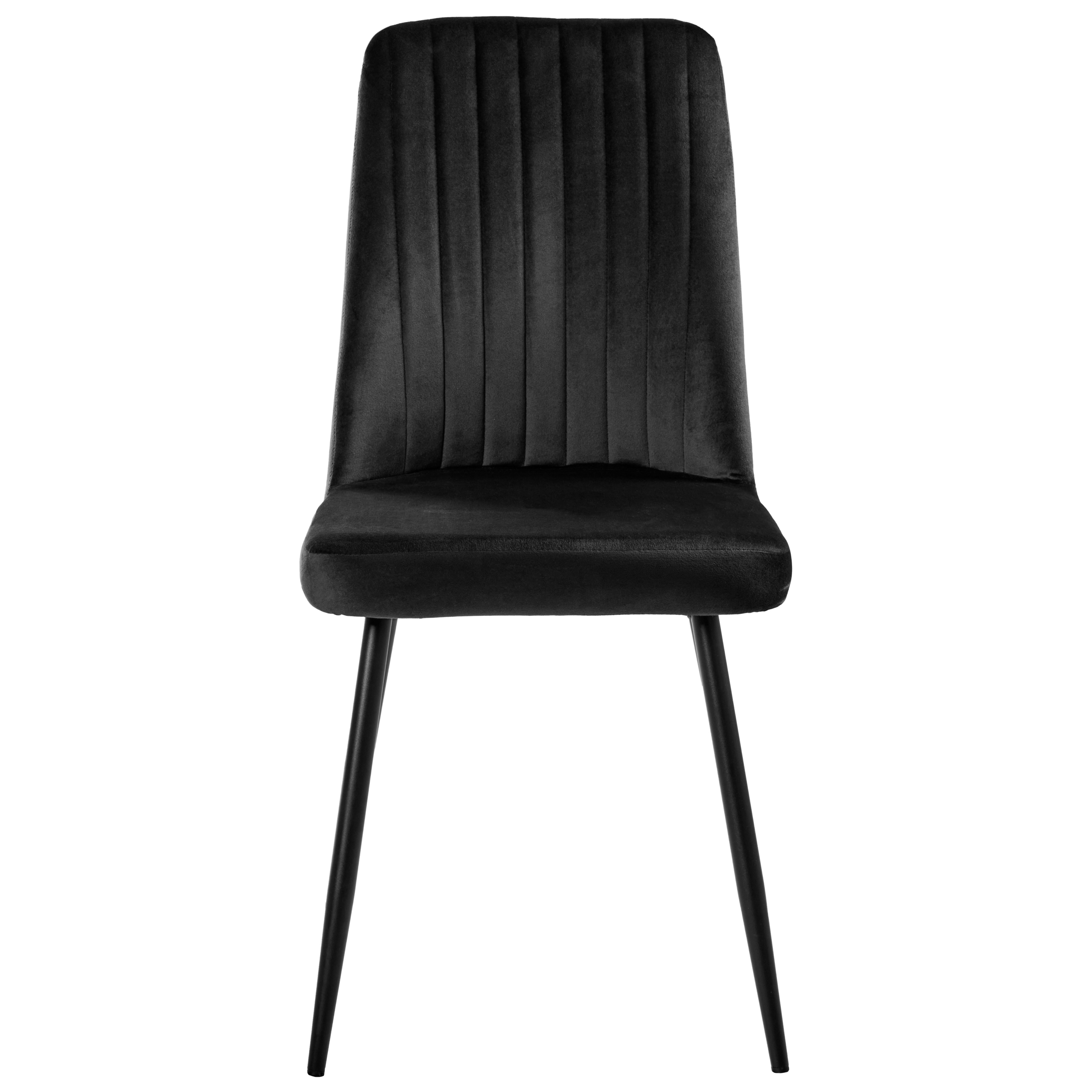 Ruokatuolisetti 4 kpl KIRBY sametti Musta