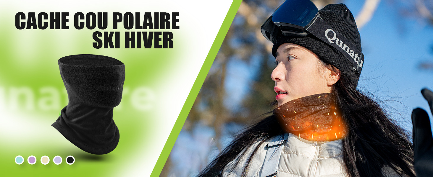 Qunature Käännettävä Talvihuivi Vihreä Fleece