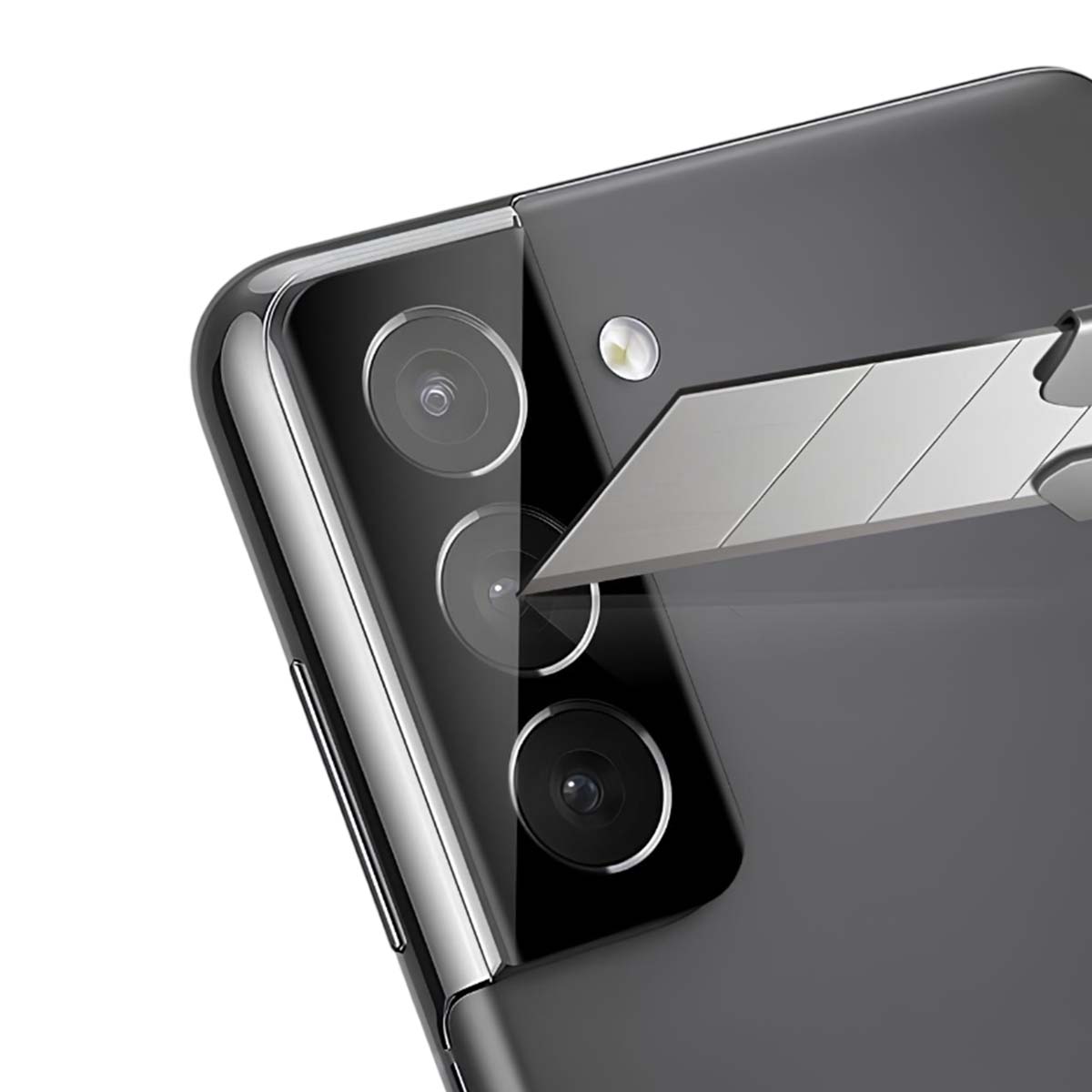 Kameran linssinsuojus Galaxy S22 / S22 Plus -puhelimille, karkaistu lasi 9H