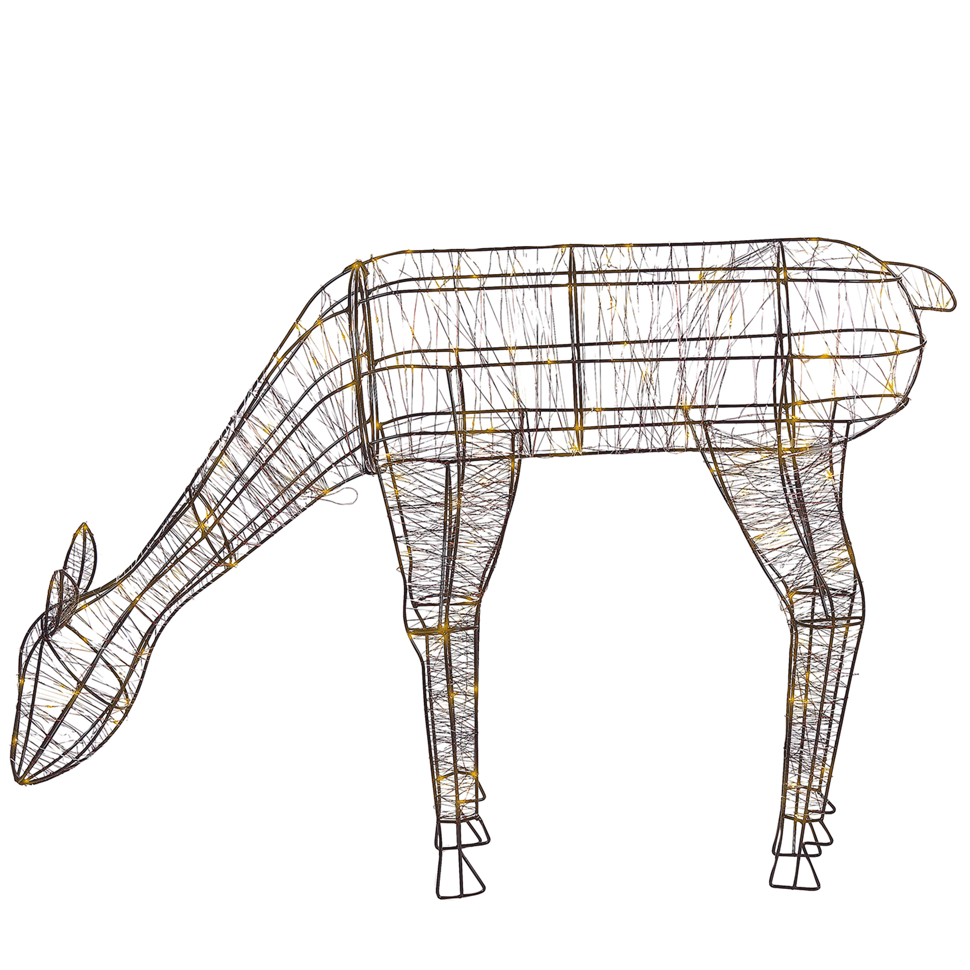 Ulkokoriste LED-valo NARUSKA Poro 70 cm Musta