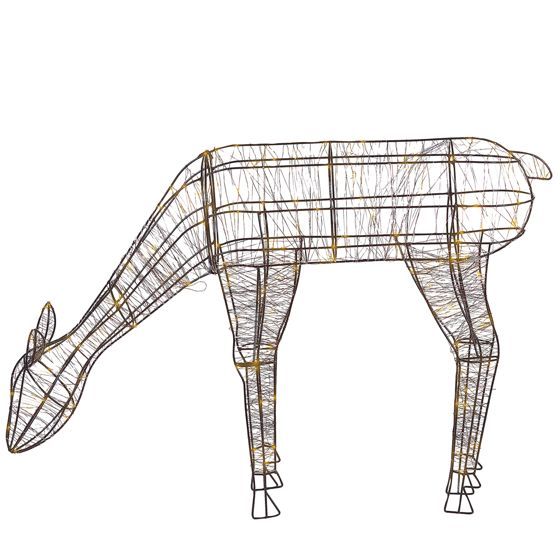 Ulkokoriste LED-valo NARUSKA Poro 70 cm Musta