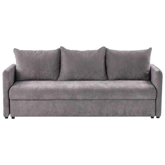 Vuodesohva HOLSEN kangas Ruskeanharmaa säilytystila 3-istuttava
