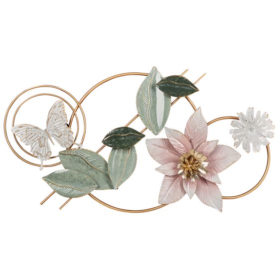 Seinäkoriste Kukka THORIUM metalli 44 cm Monivärinen
