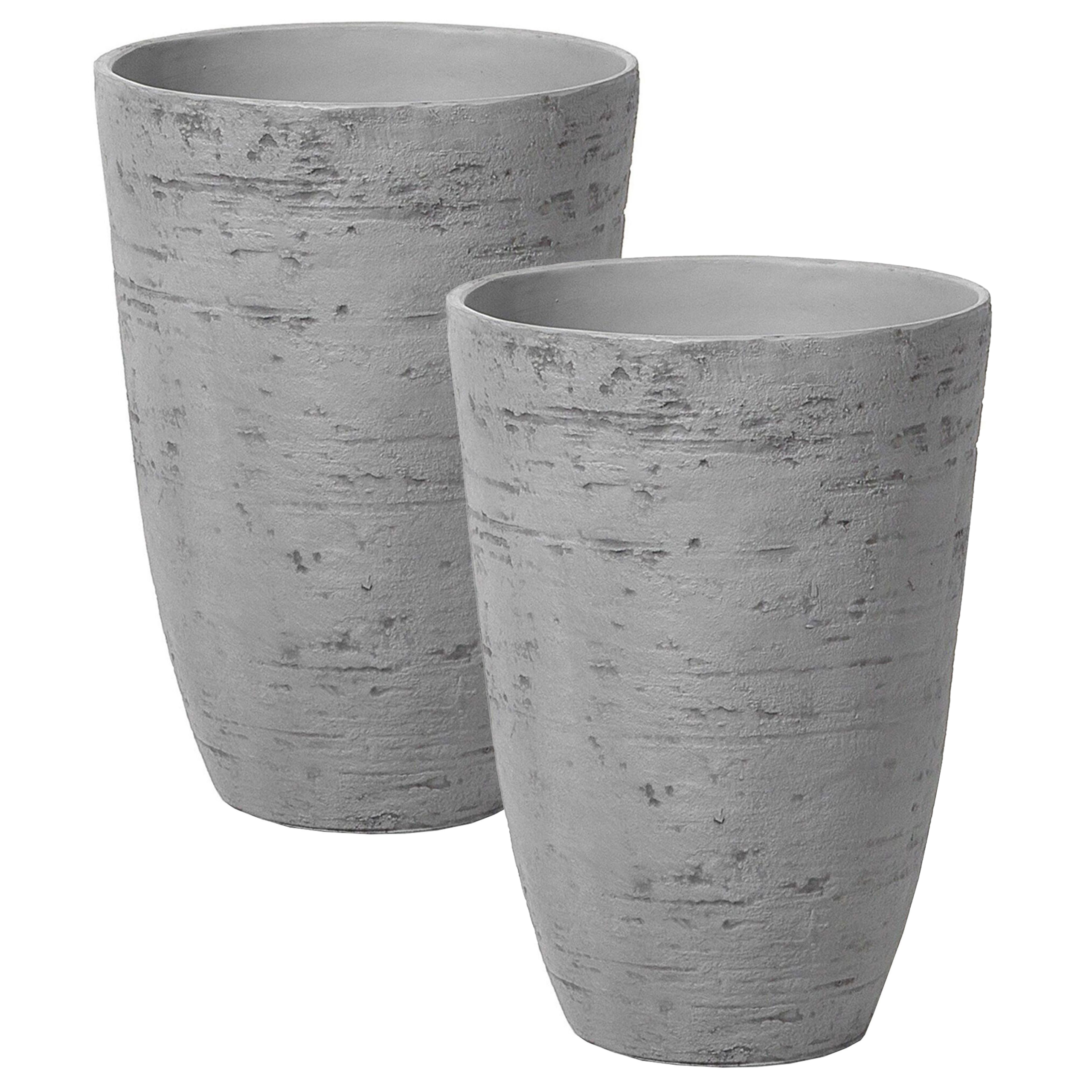 Kukkaruukkusetti 2 kpl CAMIA 35 cm Harmaa