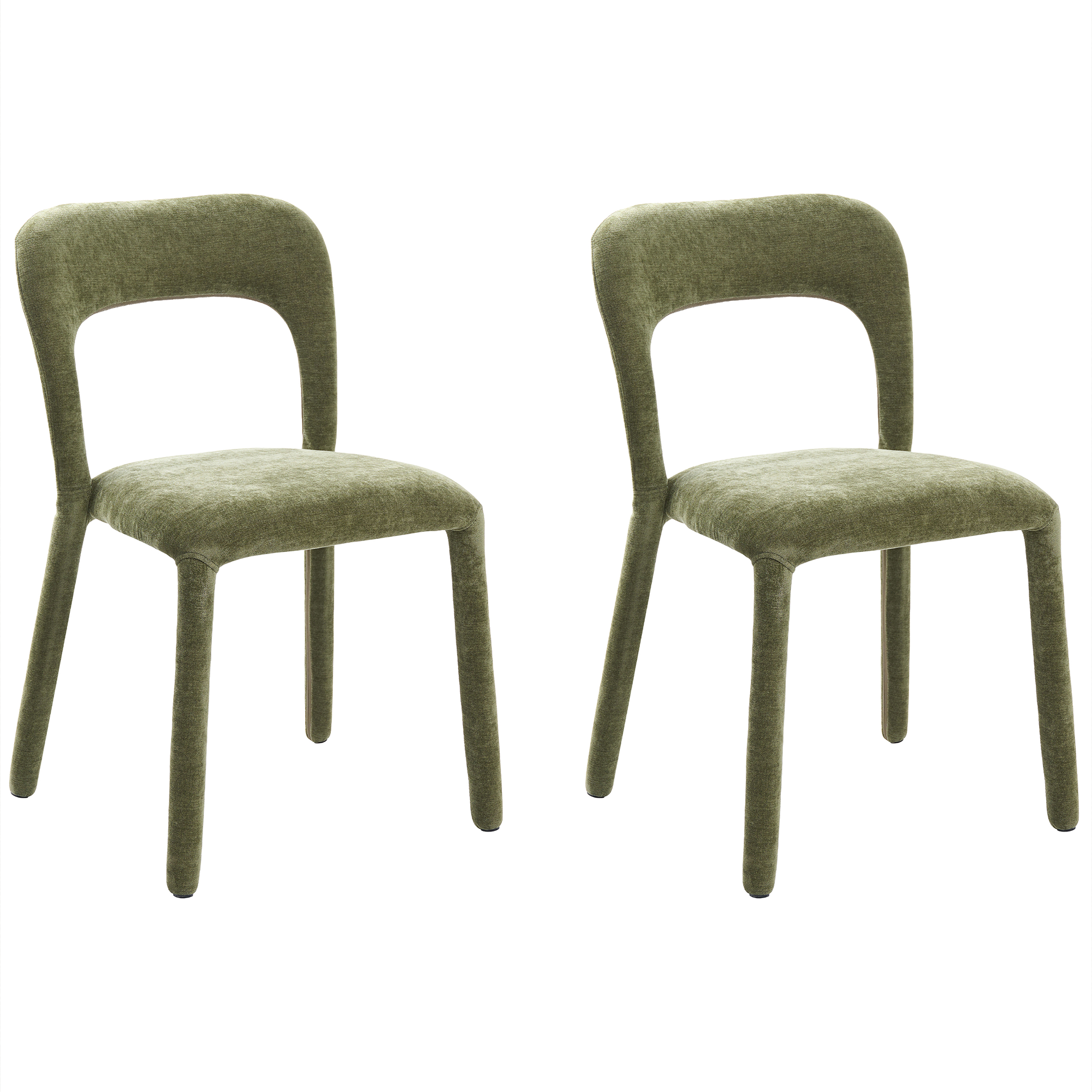 Tuolisetti 2 kpl LAKEVILLE Chenille Vihreä