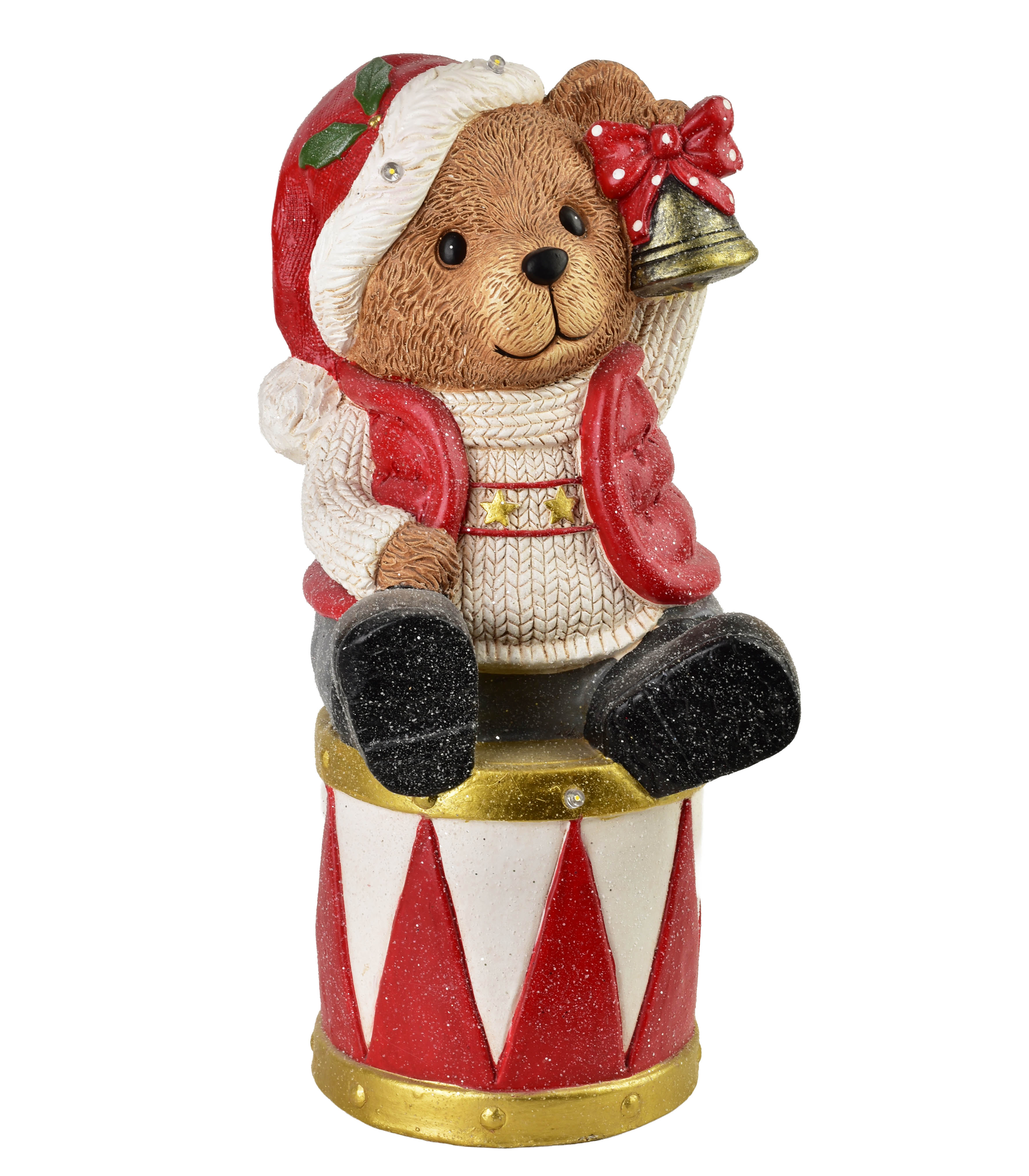 LED-figuuri SANTA LILA nalle rummulla 23, 5x23, 5x50 cm