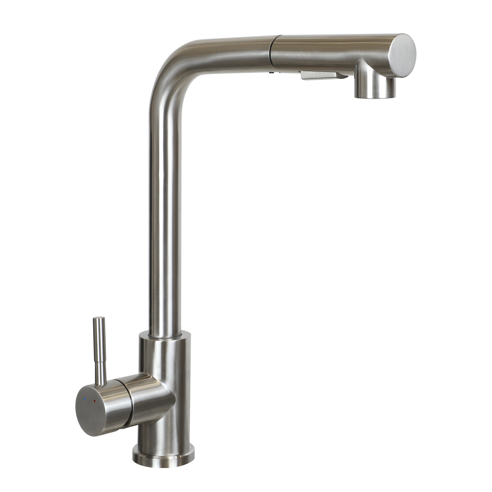 NETTLIFE - pesuallashana alasvedettävällä pesuallashanalla, 360° kääntyvä, ruostumaton teräs, 2 suihkutyyppiä