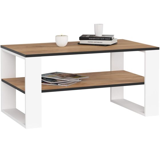 Akord Sohvapöytä Alex Craft-tammi/Valkoinen 92x53x45