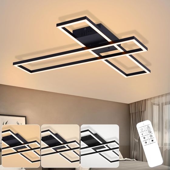 ZMH 42 W 60 cm metallinen LED-kattovalaisin, moderni himmennettävä kattovalaisin olohuoneeseen ja keittiöön