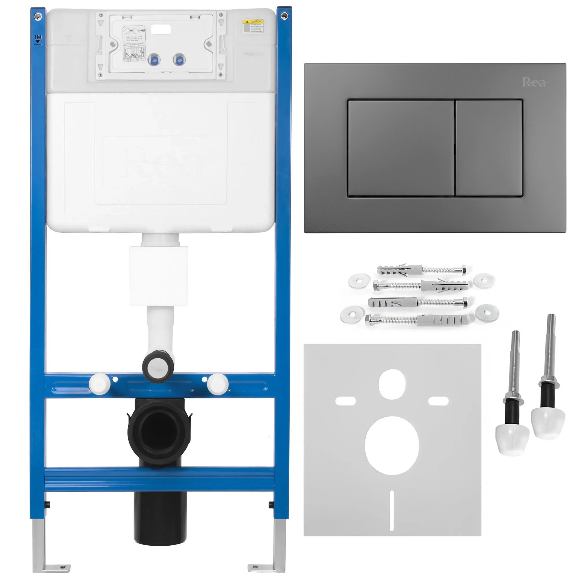 REA Uppoasennusteline K011A-Q + J-Painike Titaani Titaani, 16X52,5X103,5Cm