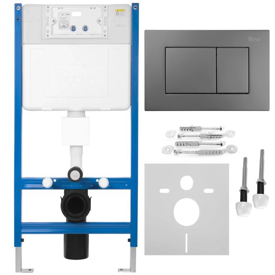 REA Uppoasennusteline K011A-Q + J-Painike Titaani Titaani, 16X52,5X103,5Cm